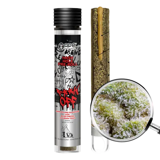 Hash Hole Pre-Roll | Apples And Bananas with Blue Cheese Hash Rosin | Hybrid